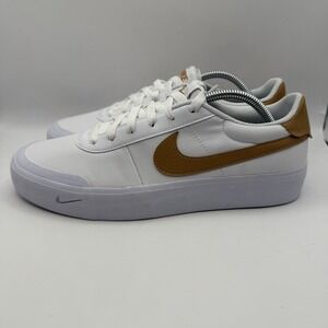 Nike Court Shot Sneakers LifeStyle Shoes White/Flax FQ8146-103 Mens Size 9.5